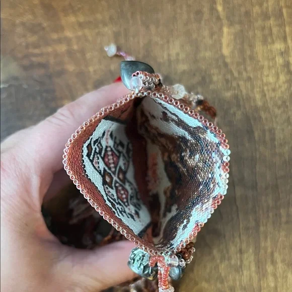 Vintage Beaded Fringe Tiny Purse - Picture 7 of 8